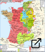 Karte Frankreich 1180